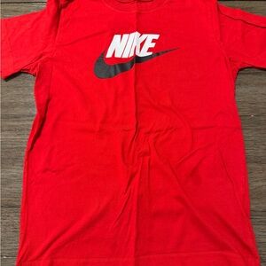 Nike Kids Bright Red Tee with Logo
